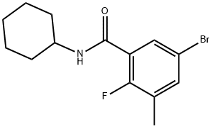 5-bromo-N-cyclohexyl-2-fluoro-3-methylbenzamide Structure