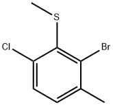 (2-bromo-6-chloro-3-methylphenyl)(methyl)sulfane Structure