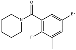 (5-bromo-2-fluoro-3-methylphenyl)(piperidin-1-yl)methanone Structure