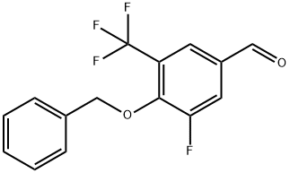 4-(Benzyloxy)-3-fluoro-5-(trifluoromethyl)benzaldehyde Structure