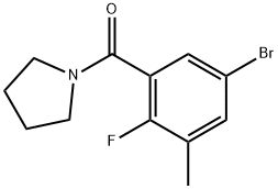 (5-bromo-2-fluoro-3-methylphenyl)(pyrrolidin-1-yl)methanone Structure