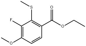 ethyl 3-fluoro-4-methoxy-2-(methylthio)benzoate Structure