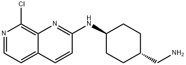 1,7-Naphthyridin-2-amine, N-[trans-4-(aminomethyl)cyclohexyl]-8-chloro- Structure