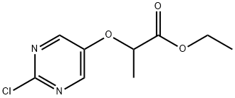 Propanoic acid, 2-[(2-chloro-5-pyrimidinyl)oxy]-, ethyl ester Structure