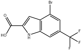 1H-Indole-2-carboxylic acid, 4-bromo-6-(trifluoromethyl)- Structure