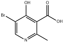 5-Bromo-4-hydroxy-2-methyl-3-pyridinecarboxylic acid 구조식 이미지