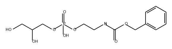 5,7-Dioxa-2-aza-6-phosphadecanoic acid, 6,9,10-trihydroxy-, phenylmethyl ester, 6-oxide Structure