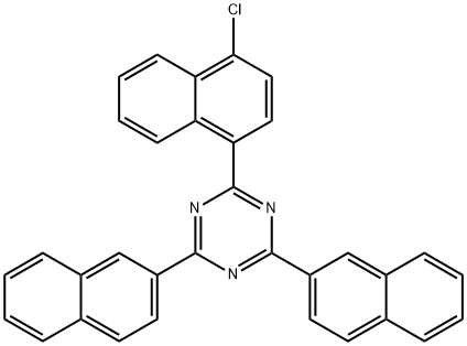 1,3,5-Triazine, 2-(4-chloro-1-naphthalenyl)-4,6-di-2-naphthalenyl- 구조식 이미지