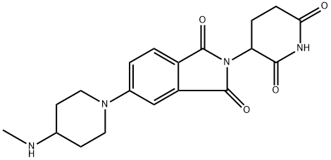 2-(2,6-dioxopiperidin-3-yl)-5-(4-(methylamino)piperidin-1-yl)isoindoline-1,3-dione Structure