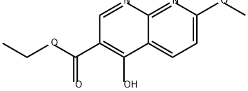 1,8-Naphthyridine-3-carboxylic acid, 4-hydroxy-7-methoxy-, ethyl ester Structure