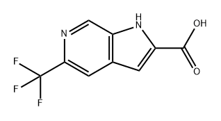 1H-Pyrrolo[2,3-c]pyridine-2-carboxylic acid, 5-(trifluoromethyl)- 구조식 이미지