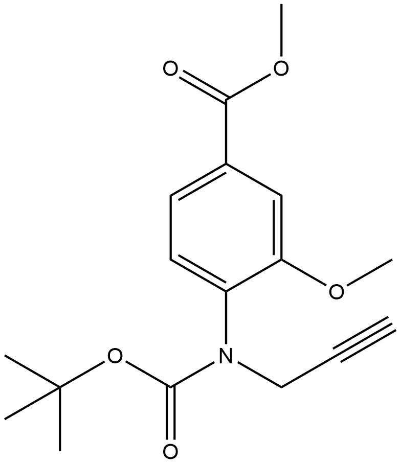 Benzoic acid, 4-[[(1,1-dimethylethoxy)carbonyl]-2-propyn-1-ylamino]-3-methoxy-, methyl ester Structure