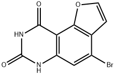 Furo[2,3-f]quinazoline-7,9(6H,8H)-dione, 4-bromo- Structure