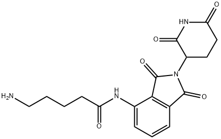 Pentanamide, 5-amino-N-[2-(2,6-dioxo-3-piperidinyl)-2,3-dihydro-1,3-dioxo-1H-isoindol-4-yl]- Structure