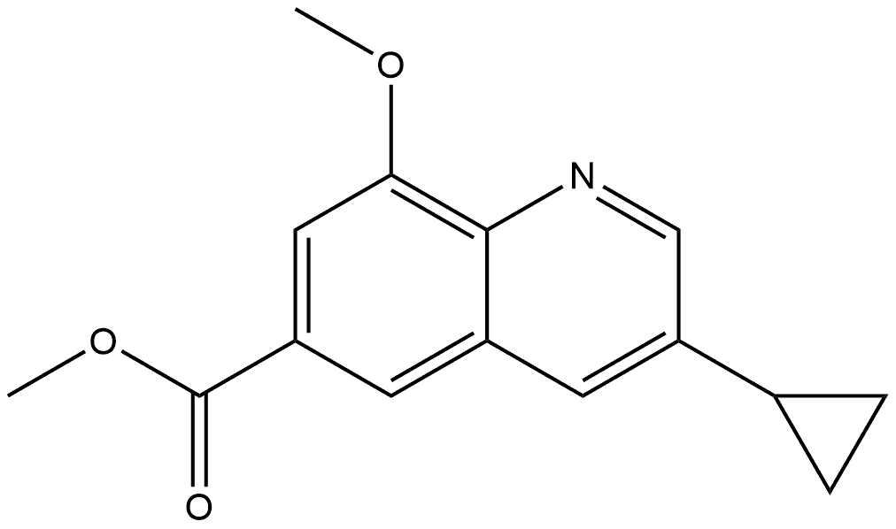 methyl 3-cyclopropyl-8-methoxy-quinoline-6-carboxylate Structure