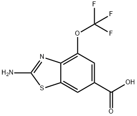 2-Amino-4-(trifluoromethoxy)-6-benzothiazolecarboxylic acid Structure