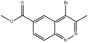 6-Cinnolinecarboxylic acid, 4-bromo-3-methyl-, methyl ester 구조식 이미지