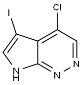 7H-Pyrrolo[2,3-c]pyridazine, 4-chloro-5-iodo- 구조식 이미지