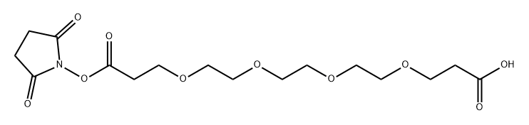 4,7,10,13-Tetraoxahexadecanedioic acid, 1-(2,5-dioxo-1-pyrrolidinyl) ester Structure