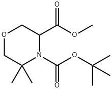 4-tert-butyl 3-methyl 5,5-dimethylmorpholine-3,4-dicarboxylate Structure