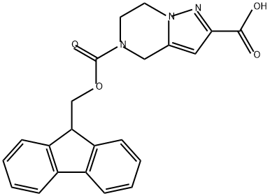 5-{[(9H-fluoren-9-yl)methoxy]carbonyl}-4H,5H,6H,
7H-pyrazolo[1,5-a]pyrazine-2-carboxylic acid Structure