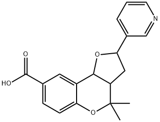 7,7-dimethyl-4-(pyridin-3-yl)-3,8-dioxatricyclo[7.4.0.0,2,6]trideca-1(13),9,11-triene-12-carboxylic acid Structure