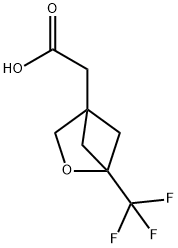 2-[1-(trifluoromethyl)-2-oxabicyclo[2.1.1]hexan-4-yl]acetic acid 구조식 이미지