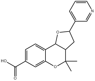 7,7-dimethyl-4-(pyridin-3-yl)-3,8-dioxatricyclo[7.4.0.0,2,6]trideca-1(13),9,11-triene-11-carboxylic acid Structure