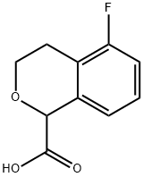 5-fluoro-3,4-dihydro-1H-2-benzopyran-1-carboxylic acid Structure