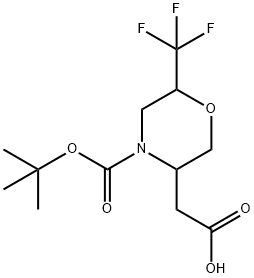 2-{4-[(tert-butoxy)carbonyl]-6-(trifluoromethyl)mor
pholin-3-yl}acetic acid Structure