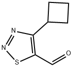 4-cyclobutyl-1,2,3-thiadiazole-5-carbaldehyde 구조식 이미지