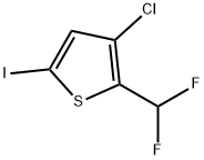 3-chloro-2-(difluoromethyl)-5-iodothiophene Structure