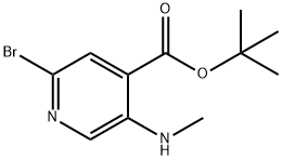 tert-butyl 2-bromo-5-(methylamino)pyridine-4-carboxylate Structure