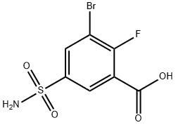 3-bromo-2-fluoro-5-sulfamoylbenzoic acid Structure
