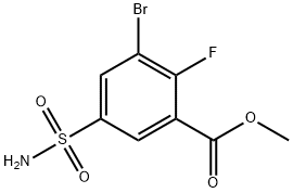 methyl 3-bromo-2-fluoro-5-sulfamoylbenzoate Structure