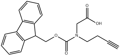 Glycine, N-3-butyn-1-yl-N-[(9H-fluoren-9-ylmethoxy)carbonyl]- Structure