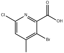 3-bromo-6-chloro-4-methylpyridine-2-carboxylic acid Structure