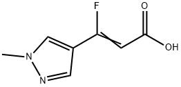 (2Z)-3-fluoro-3-(1-methyl-1H-pyrazol-4-yl)prop-2-enoic acid Structure