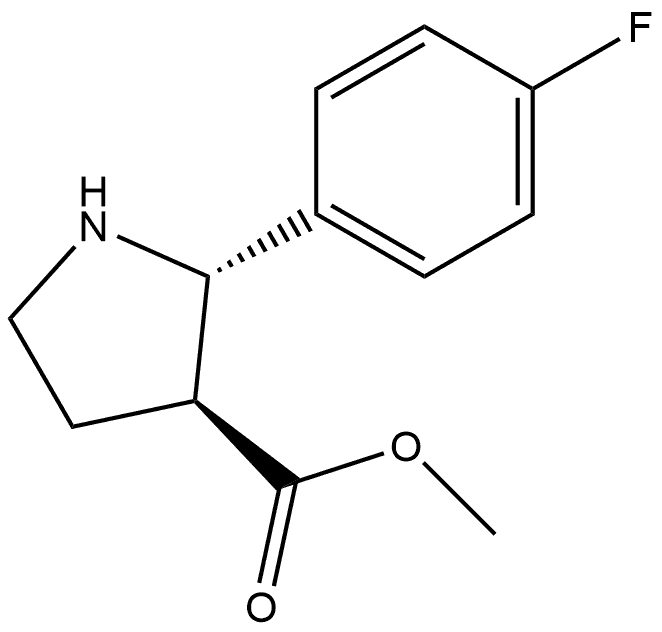 methyl (2S,3S)-2-(4-fluorophenyl)pyrrolidine-3-carboxylate Structure