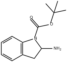 1H-Indole-1-carboxylic acid, 2-amino-2,3-dihydro-, 1,1-dimethylethyl ester Structure