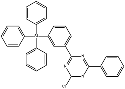 1,3,5-Triazine, 2-chloro-4-phenyl-6-[3-(triphenylsilyl)phenyl]- Structure