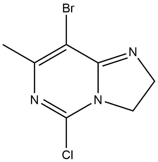 8-bromo-5-chloro-7-methyl-2,3-dihydroimidazo[1,2-c]pyrimidine 구조식 이미지