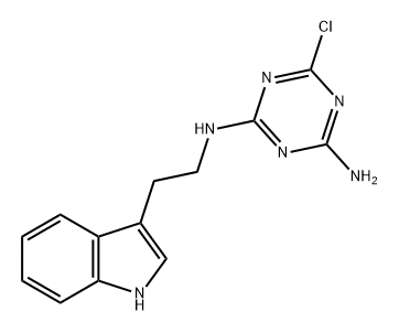 1,3,5-Triazine-2,4-diamine, 6-chloro-N2-[2-(1H-indol-3-yl)ethyl]- Structure