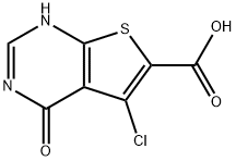 Thieno[2,3-d]pyrimidine-6-carboxylic acid, 5-chloro-1,4-dihydro-4-oxo- 구조식 이미지