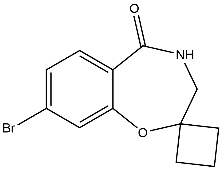 8-Bromo-3,4-dihydrospiro[1,4-benzoxazepine-2(5H),1′-cyclobutan]-5-one Structure