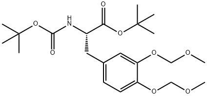 L-Tyrosine, N-[(1,1-dimethylethoxy)carbonyl]-3-(methoxymethoxy)-O-(methoxymethyl)-, 1,1-dimethylethyl ester Structure