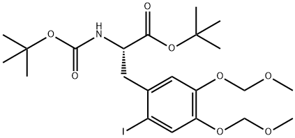 N-[(1,1-Dimethylethoxy)carbonyl]-2-iodo-5-(methoxymethoxy)-O-(methoxymethyl)-L-tyrosine 1,1-dimethylethyl ester Structure