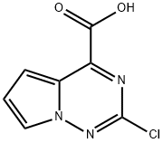 Pyrrolo[2,1-f][1,2,4]triazine-4-carboxylic acid, 2-chloro- 구조식 이미지