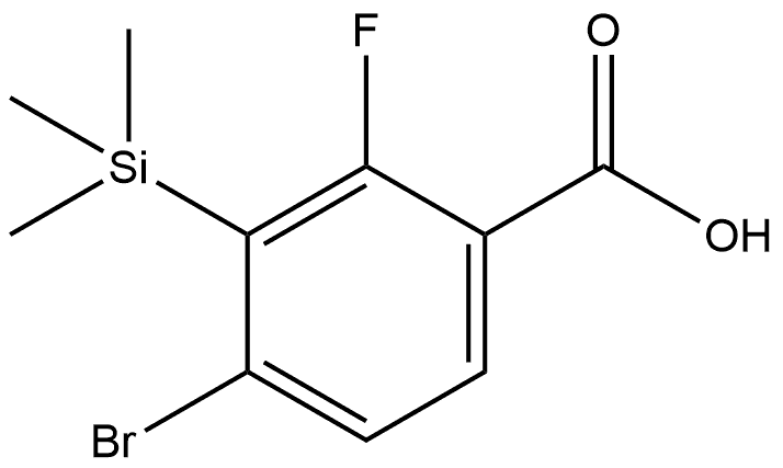 4-Bromo-2-fluoro-3-(trimethylsilyl)benzoic acid Structure