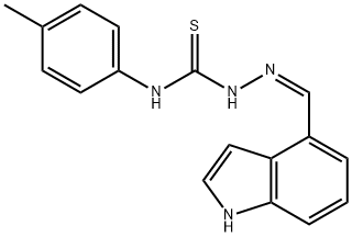 3-[(Z)-[(1H-indol-4-yl)methylidene]amino]-1-(4-met hylphenyl)thiourea Structure